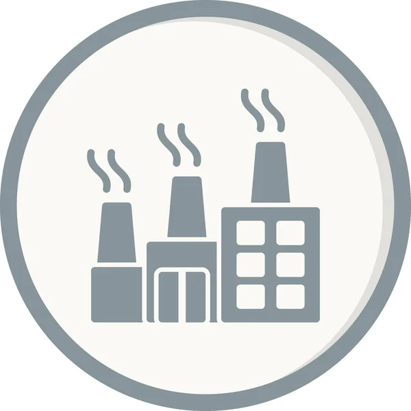 Fabrikgebäude Symbol Vektor Illustration — Stockvektor