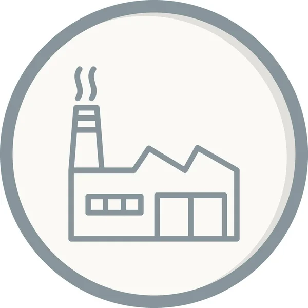 Ikona Budynku Fabrycznego Ilustracja Wektora — Wektor stockowy