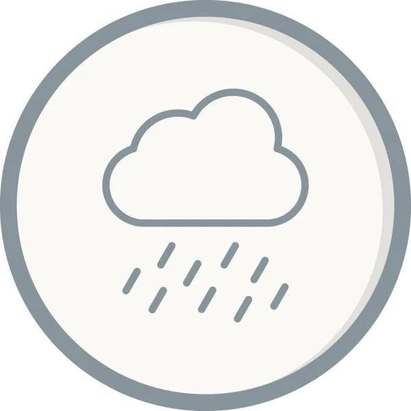 Regen Web Ikone Einfaches Design — Stockvektor