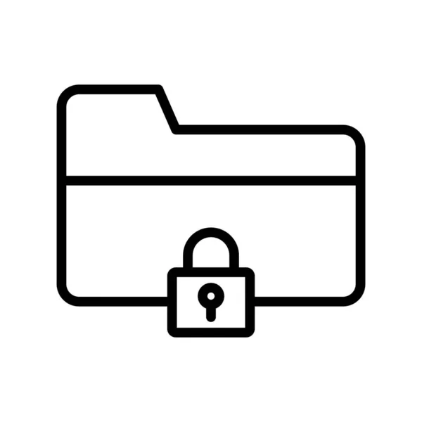 Folder Lock Icon Vector Illustration Design — Image vectorielle