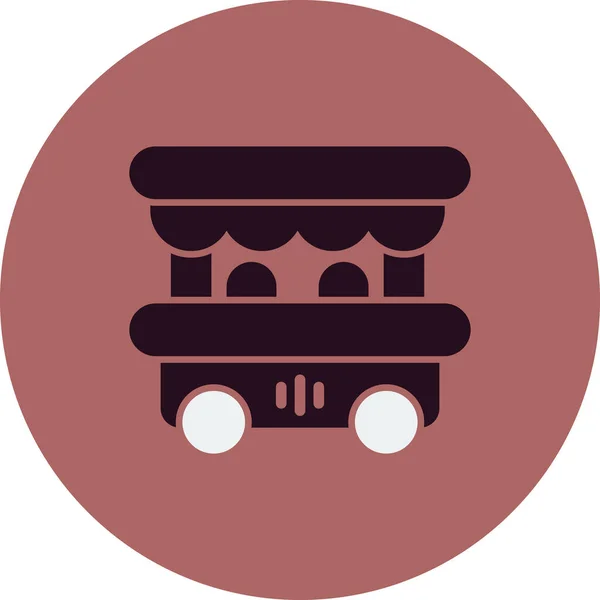 Vector Illustration Food Stall Icon — Stockvektor