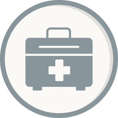 İlk yardım kiti simgesi, vektör illüstrasyonu 