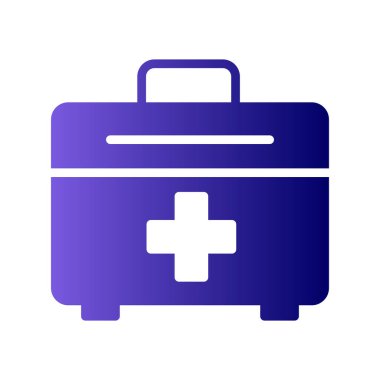 İlk yardım kiti simgesi, vektör illüstrasyonu 
