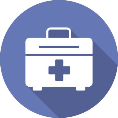 İlk yardım kiti simgesi, vektör illüstrasyonu 