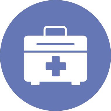 İlk yardım kiti simgesi, vektör illüstrasyonu 