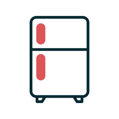 Buzdolabı simgesi, vektör çizimi