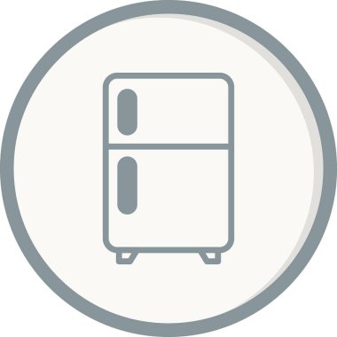 Buzdolabı simgesi, vektör çizimi