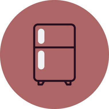 Buzdolabı simgesi, vektör çizimi