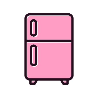 Buzdolabı simgesi, vektör çizimi