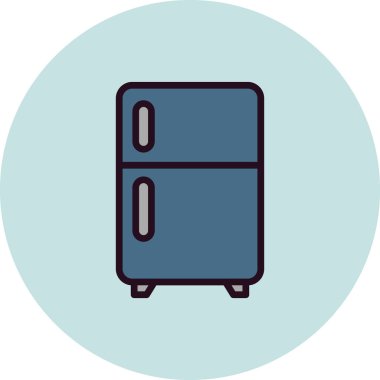 Buzdolabı simgesi, vektör çizimi