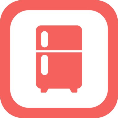 Buzdolabı simgesi, vektör çizimi