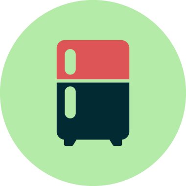 Buzdolabı simgesi, vektör çizimi