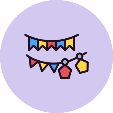 Modern çelenk simgesinin vektör illüstrasyonu