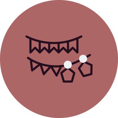 Modern çelenk simgesinin vektör illüstrasyonu