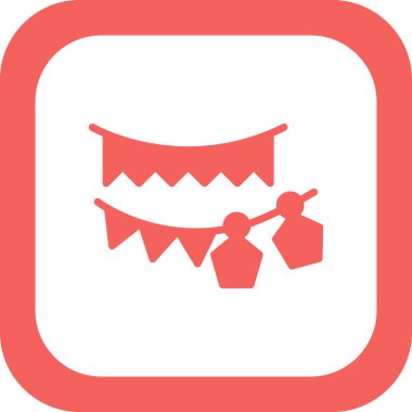 Modern çelenk simgesinin vektör illüstrasyonu