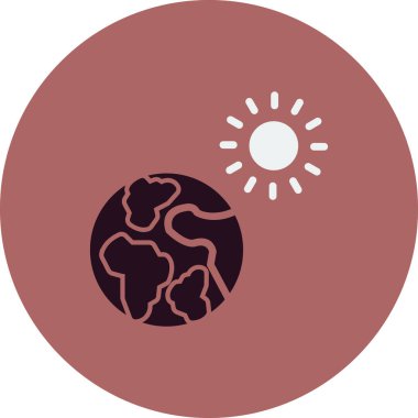 Küresel ısınma vektörü simgesi