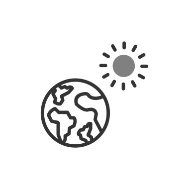 Küresel ısınma vektörü simgesi