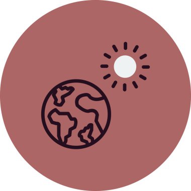 Küresel ısınma vektörü simgesi