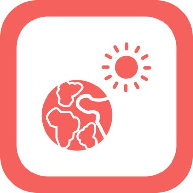 Küresel ısınma vektörü simgesi