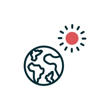 Küresel ısınma vektörü simgesi