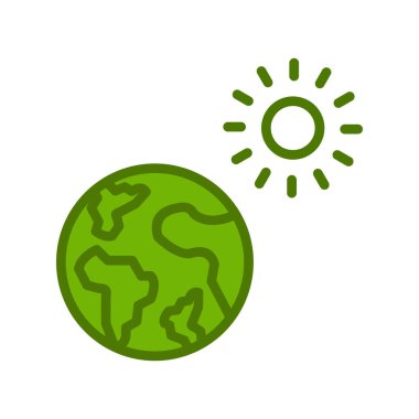 Küresel ısınma vektörü simgesi