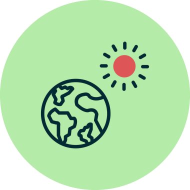 Küresel ısınma vektörü simgesi