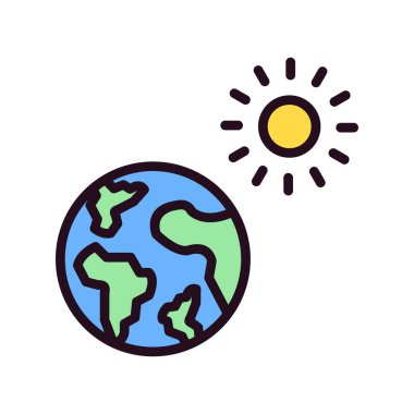 Küresel ısınma vektörü simgesi