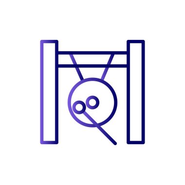 Gong simgesi, vektör illüstrasyonu  