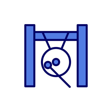 Gong simgesi, vektör illüstrasyonu  