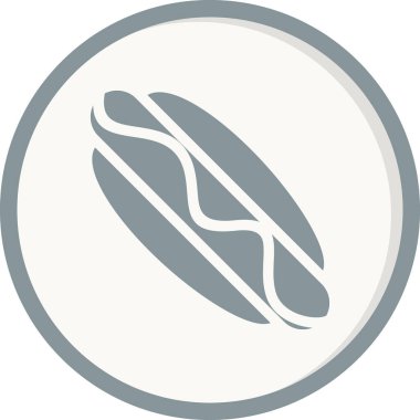 Basit vektör logosu tasarımı, hotdog simgesi şablonu 