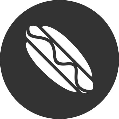 Basit vektör logosu tasarımı, hotdog simgesi şablonu 