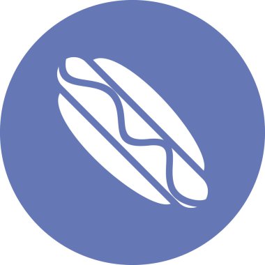 Basit vektör logosu tasarımı, hotdog simgesi şablonu 