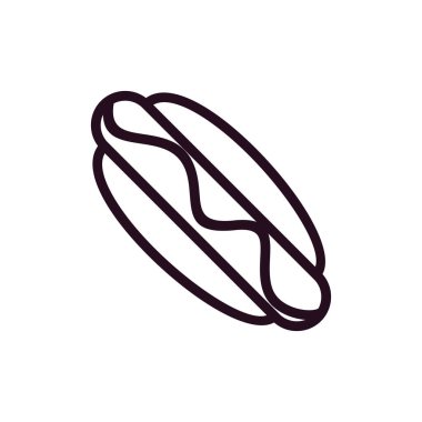 Basit vektör logosu tasarımı, hotdog simgesi şablonu 