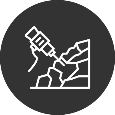 Kaya matkabı simgesi, vektör çizimi  