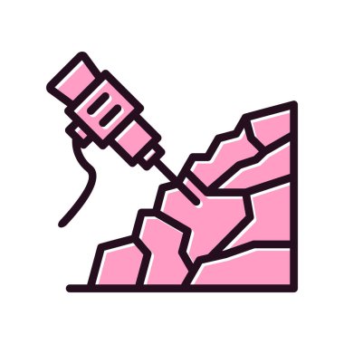 Kaya matkabı simgesi, vektör çizimi  