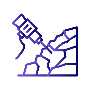 Kaya matkabı simgesi, vektör çizimi  