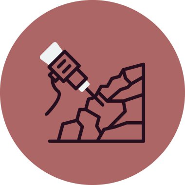 Kaya matkabı simgesi, vektör çizimi  