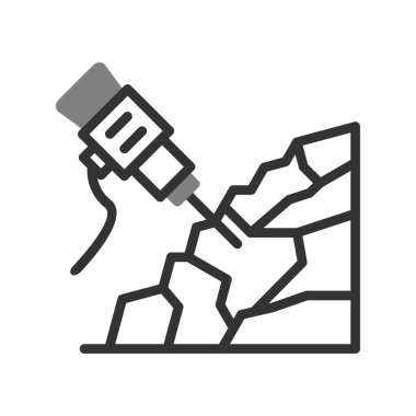 Kaya matkabı simgesi, vektör çizimi  