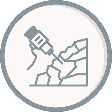 Kaya matkabı simgesi, vektör çizimi  