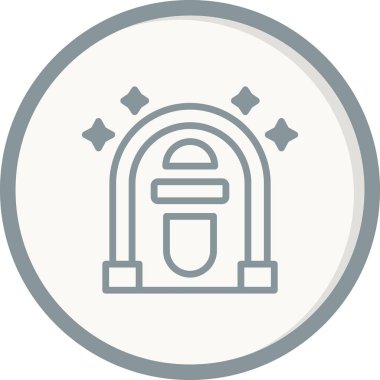 Jukebox simgesi, vektör illüstrasyonu