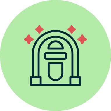 Jukebox simgesi, vektör illüstrasyonu