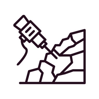 Kaya matkabı simgesi, vektör çizimi  