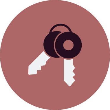 Anahtar simgesi vektör illüstrasyonu