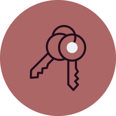 Anahtar simgesi vektör illüstrasyonu