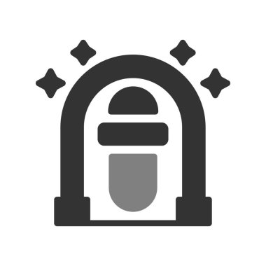 Jukebox simgesi, vektör illüstrasyonu