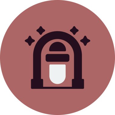 Jukebox simgesi, vektör illüstrasyonu