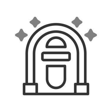 Jukebox simgesi, vektör illüstrasyonu