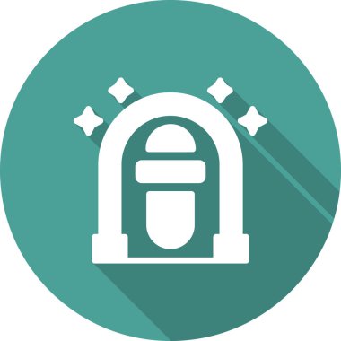 Jukebox simgesi, vektör illüstrasyonu