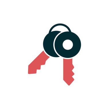 Anahtar simgesi vektör illüstrasyonu