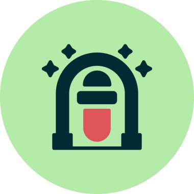 Jukebox simgesi, vektör illüstrasyonu